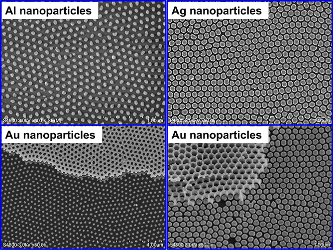 Metal nanoparticles fabricated by using ultrathin AAO template via E-beam evaporation
